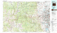 Denver West Colorado Historical topographic map, 1:100000 scale, 30 X 60 Minute, Year 1983
