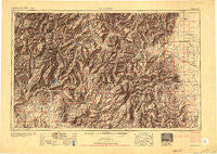 Durango Colorado Historical topographic map, 1:250000 scale, 1 X 2 Degree, Year 1954