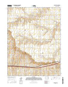 Genoa West Colorado Current topographic map, 1:24000 scale, 7.5 X 7.5 Minute, Year 2016
