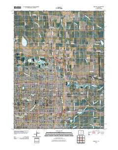 Greeley Colorado Historical topographic map, 1:24000 scale, 7.5 X 7.5 Minute, Year 2010