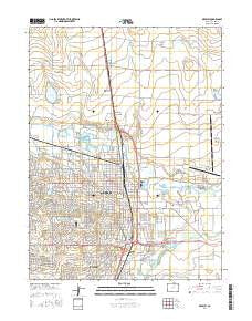 Greeley Colorado Current topographic map, 1:24000 scale, 7.5 X 7.5 Minute, Year 2016