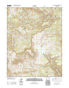 Groundhog Reservoir Colorado Historical topographic map, 1:24000 scale, 7.5 X 7.5 Minute, Year 2013