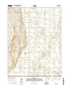 Hoyt Colorado Current topographic map, 1:24000 scale, 7.5 X 7.5 Minute, Year 2016