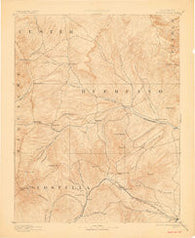 Huerfano Park Colorado Historical topographic map, 1:125000 scale, 30 X 30 Minute, Year 1892