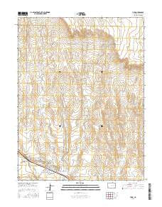 Hugo Colorado Current topographic map, 1:24000 scale, 7.5 X 7.5 Minute, Year 2016