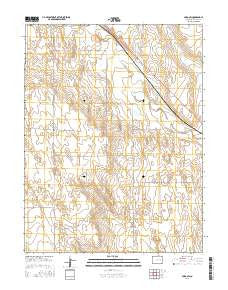 Hugo SW Colorado Current topographic map, 1:24000 scale, 7.5 X 7.5 Minute, Year 2016