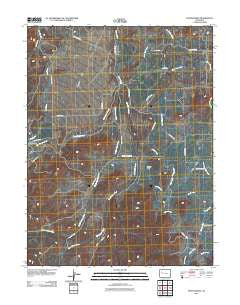 Hunter Mesa Colorado Historical topographic map, 1:24000 scale, 7.5 X 7.5 Minute, Year 2011