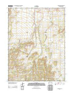 Hunter Mesa Colorado Historical topographic map, 1:24000 scale, 7.5 X 7.5 Minute, Year 2013