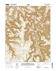 Johnson Canyon Colorado Current topographic map, 1:24000 scale, 7.5 X 7.5 Minute, Year 2016