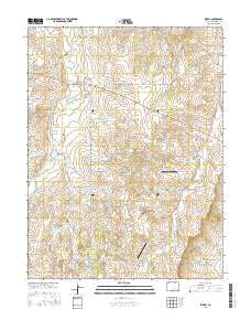 Kiowa Colorado Current topographic map, 1:24000 scale, 7.5 X 7.5 Minute, Year 2016