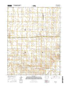Kirk Colorado Current topographic map, 1:24000 scale, 7.5 X 7.5 Minute, Year 2016