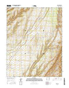 Kline Colorado Current topographic map, 1:24000 scale, 7.5 X 7.5 Minute, Year 2016