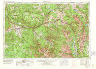 Leadville Colorado Historical topographic map, 1:250000 scale, 1 X 2 Degree, Year 1957