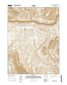 Monument Butte Colorado Current topographic map, 1:24000 scale, 7.5 X 7.5 Minute, Year 2016