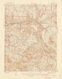 Mount Gunnison Colorado Historical topographic map, 1:62500 scale, 15 X 15 Minute, Year 1945