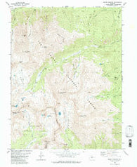 Mount Harvard Colorado Historical topographic map, 1:24000 scale, 7.5 X 7.5 Minute, Year 1982