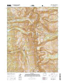 Mount Sherman Colorado Current topographic map, 1:24000 scale, 7.5 X 7.5 Minute, Year 2016