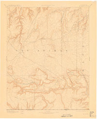 Mt Carrizo Colorado Historical topographic map, 1:125000 scale, 30 X 30 Minute, Year 1892