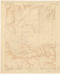 Mt Carrizo Colorado Historical topographic map, 1:125000 scale, 30 X 30 Minute, Year 1892