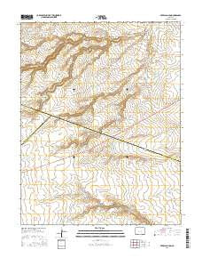 Myers Canyon Colorado Current topographic map, 1:24000 scale, 7.5 X 7.5 Minute, Year 2016