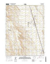 Nunn Colorado Current topographic map, 1:24000 scale, 7.5 X 7.5 Minute, Year 2016