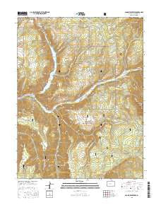Paonia Reservoir Colorado Current topographic map, 1:24000 scale, 7.5 X 7.5 Minute, Year 2016