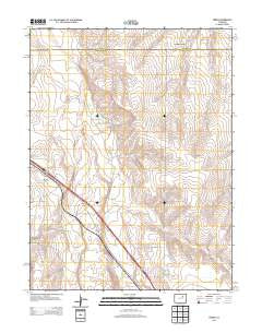 Peoria Colorado Historical topographic map, 1:24000 scale, 7.5 X 7.5 Minute, Year 2013