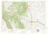 Pueblo Colorado Historical topographic map, 1:250000 scale, 1 X 2 Degree, Year 1954