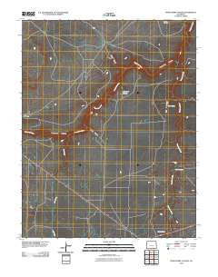 Purgatoire Canyon Colorado Historical topographic map, 1:24000 scale, 7.5 X 7.5 Minute, Year 2010