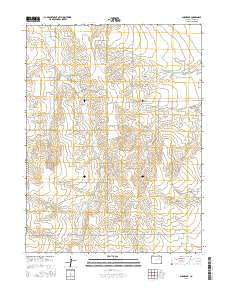 Shamrock Colorado Current topographic map, 1:24000 scale, 7.5 X 7.5 Minute, Year 2016