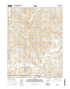 Simla Colorado Current topographic map, 1:24000 scale, 7.5 X 7.5 Minute, Year 2016