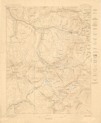 Telluride Colorado Historical topographic map, 1:62500 scale, 15 X 15 Minute, Year 1897