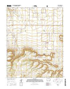 Tobe Colorado Current topographic map, 1:24000 scale, 7.5 X 7.5 Minute, Year 2016