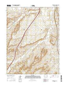 Verde School Colorado Current topographic map, 1:24000 scale, 7.5 X 7.5 Minute, Year 2016