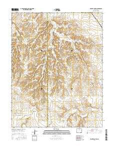 Walker Canyon Colorado Current topographic map, 1:24000 scale, 7.5 X 7.5 Minute, Year 2016