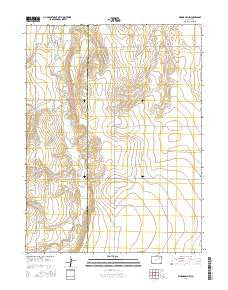 Woodrow NW Colorado Current topographic map, 1:24000 scale, 7.5 X 7.5 Minute, Year 2016