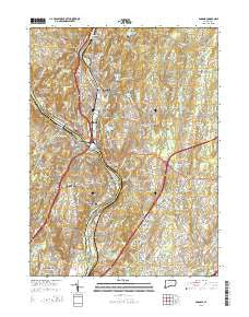 Ansonia Connecticut Current topographic map, 1:24000 scale, 7.5 X 7.5 Minute, Year 2015