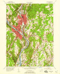 Ansonia Connecticut Historical topographic map, 1:24000 scale, 7.5 X 7.5 Minute, Year 1953