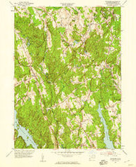 Botsford Connecticut Historical topographic map, 1:24000 scale, 7.5 X 7.5 Minute, Year 1951