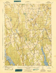 Botsford Connecticut Historical topographic map, 1:25000 scale, 7.5 X 7.5 Minute, Year 1943