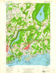 Branford Connecticut Historical topographic map, 1:24000 scale, 7.5 X 7.5 Minute, Year 1954
