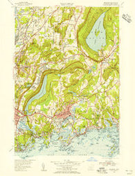 Branford Connecticut Historical topographic map, 1:31680 scale, 7.5 X 7.5 Minute, Year 1954