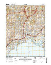 Bridgeport Connecticut Current topographic map, 1:24000 scale, 7.5 X 7.5 Minute, Year 2015