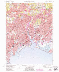 Bridgeport Connecticut Historical topographic map, 1:24000 scale, 7.5 X 7.5 Minute, Year 1970