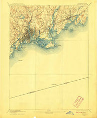 Bridgeport Connecticut Historical topographic map, 1:62500 scale, 15 X 15 Minute, Year 1893