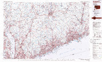 Bridgeport Connecticut Historical topographic map, 1:100000 scale, 30 X 60 Minute, Year 1986