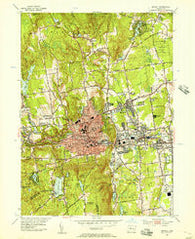 Bristol Connecticut Historical topographic map, 1:24000 scale, 7.5 X 7.5 Minute, Year 1953