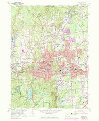 Bristol Connecticut Historical topographic map, 1:24000 scale, 7.5 X 7.5 Minute, Year 1966