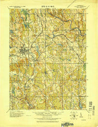Danbury Connecticut Historical topographic map, 1:62500 scale, 15 X 15 Minute, Year 1915