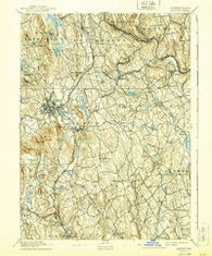 Danbury Connecticut Historical topographic map, 1:62500 scale, 15 X 15 Minute, Year 1892